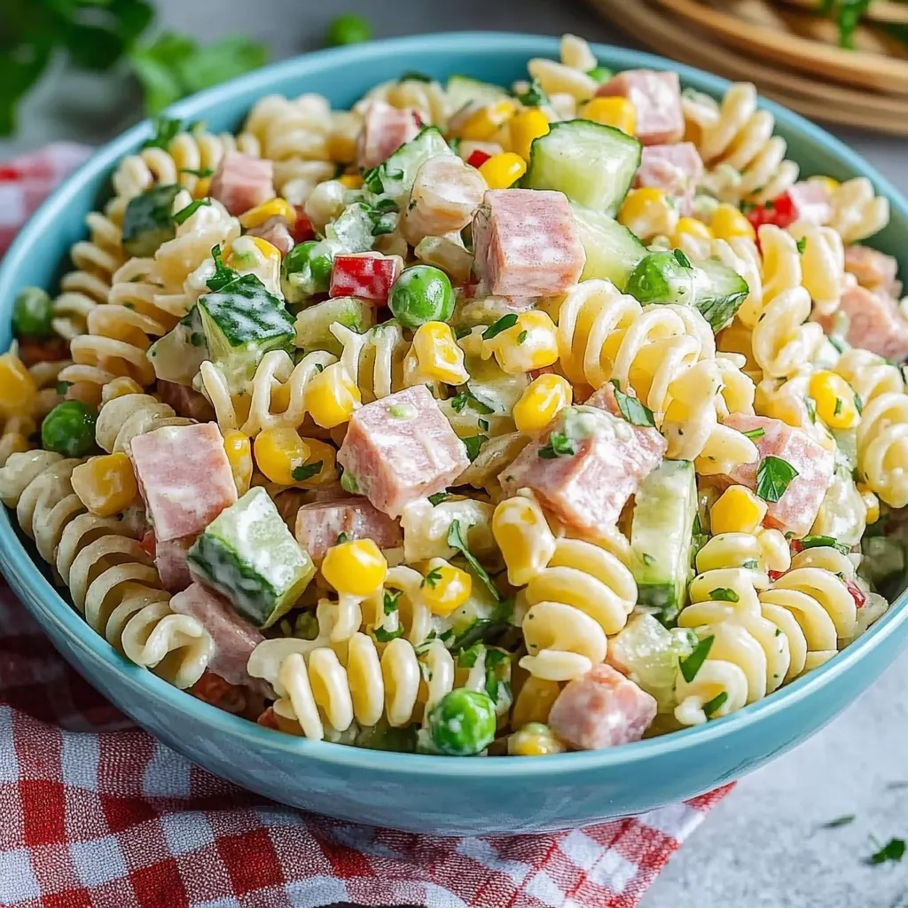 Omas klassischer Nudelsalat mit Mayo