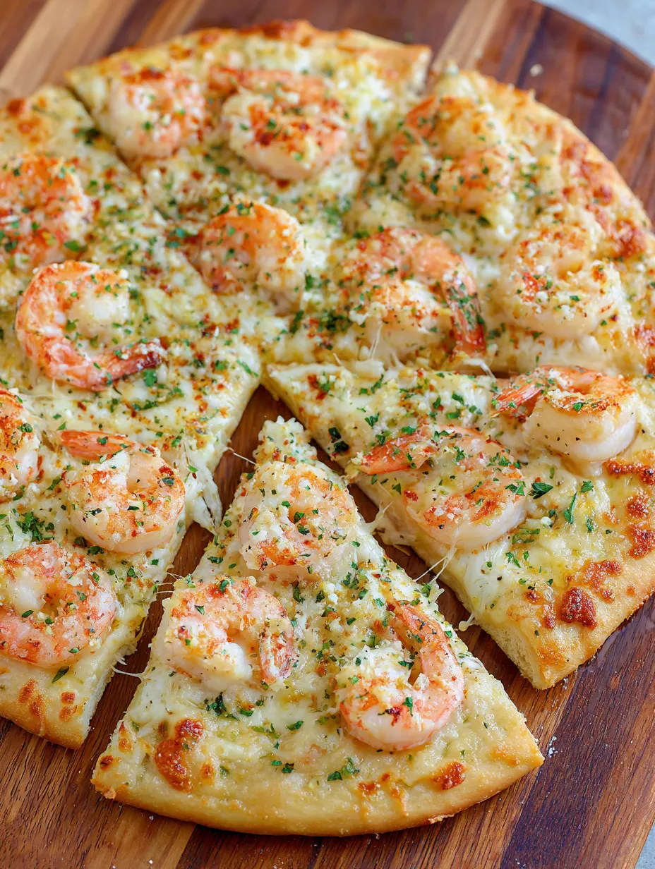 Shrimps-Scampi-Pizza