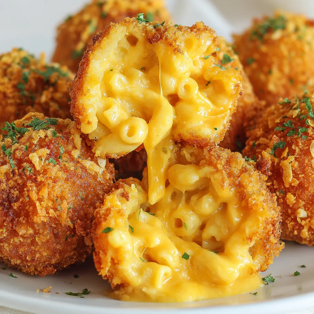 Mac und Käse Bällchen frittiert