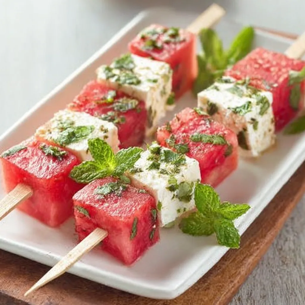 Wassermelonen-Feta-Spieße