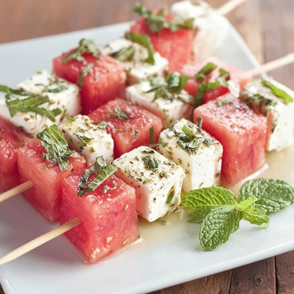 Wassermelonen-Feta-Spieße