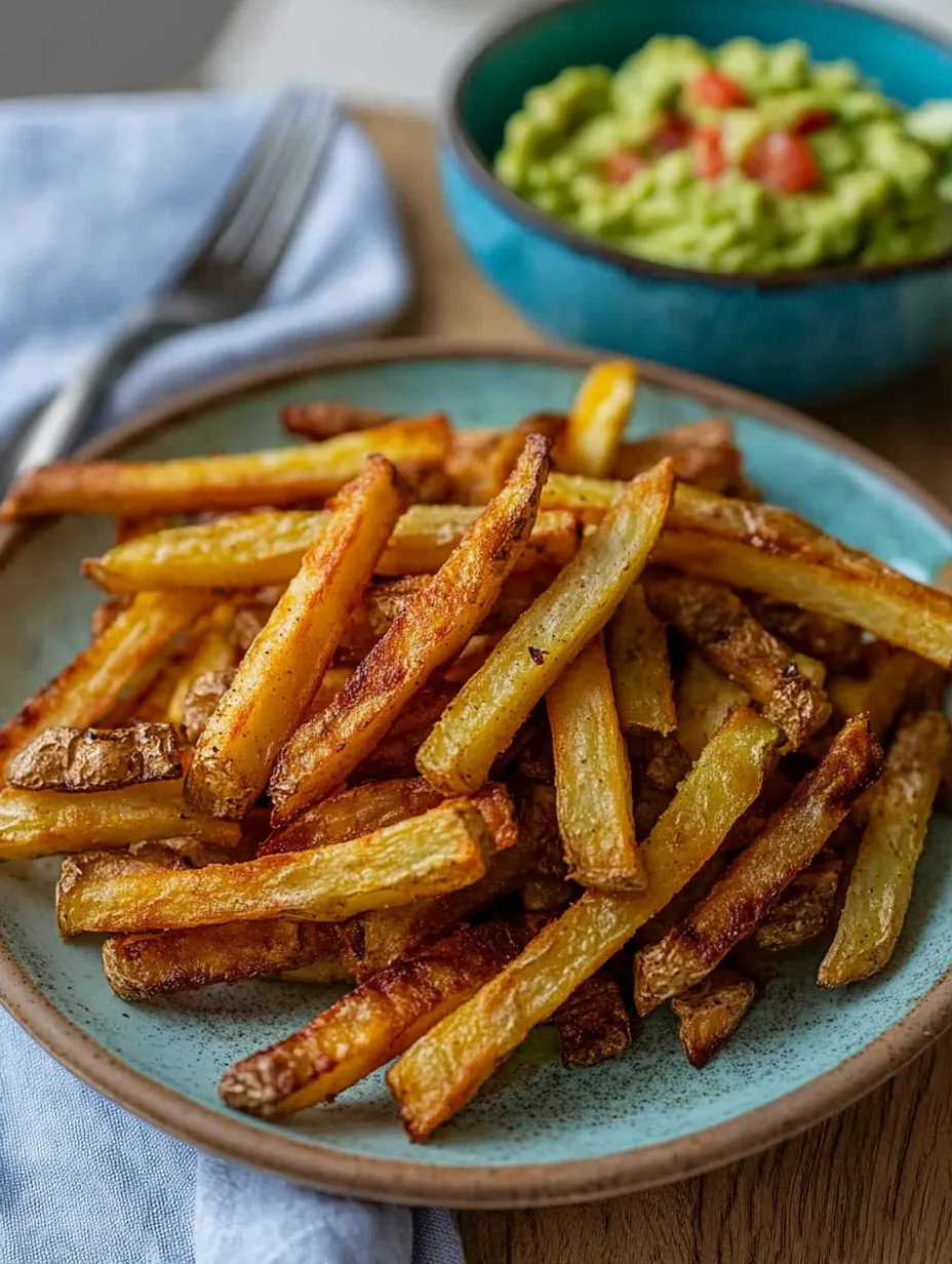 Krosse Parmesan-Kartoffeln und cremiger Avocado-Dip