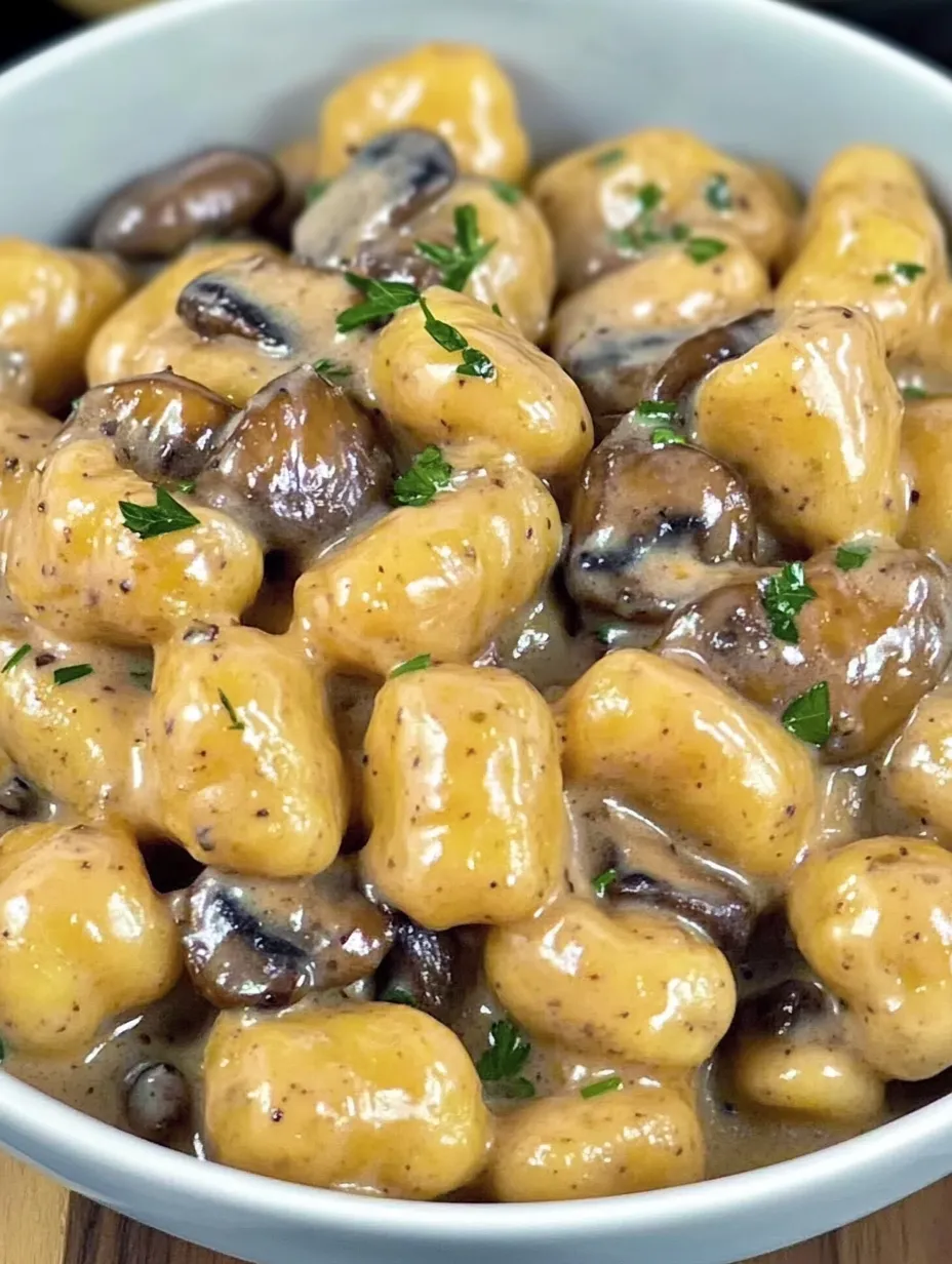 Cremige Gnocchi mit Pilzen und Speck – Würzig echt lecker