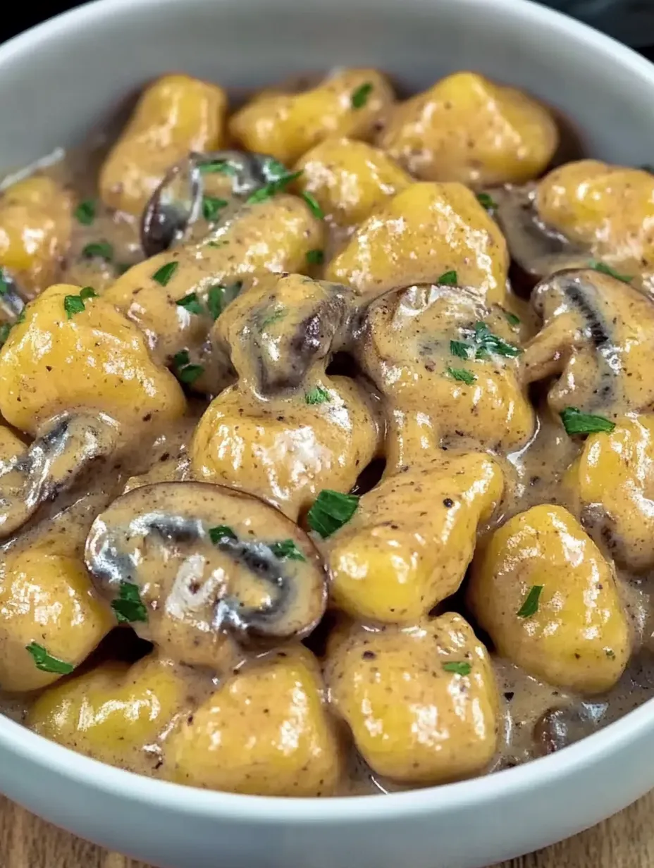 Gnocchi in cremiger Pilz-Speck-Sauce – Einfach lecker