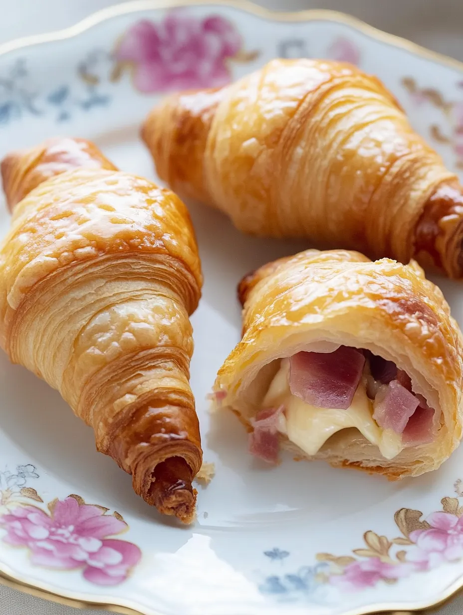 Käse-Schinken-Hörnchen mit Frischkäseteig – Unkompliziert und Köstlich