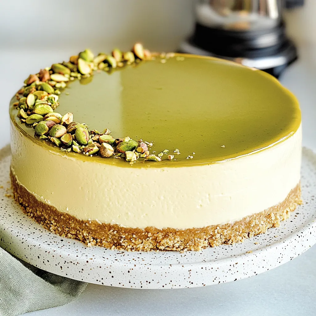 Pistazien Kaesekuchen kalt: Die neue Trend-Nachspeise