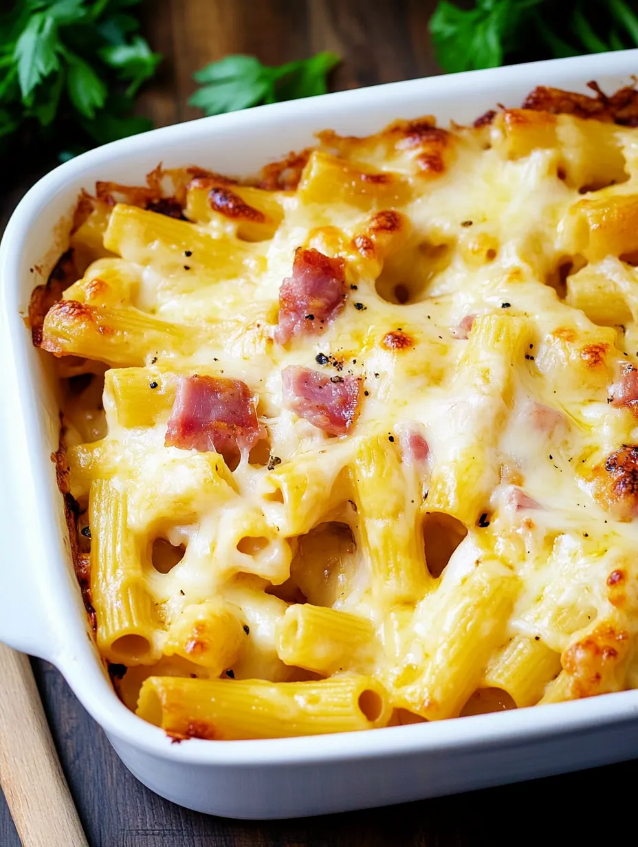 Nudel-Schinken-Gratin – Klassischer, Cremiger Nudelauflauf