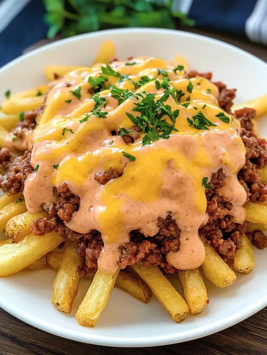 Vollgeladene Pommes mit Hackfleisch und Cheddar – Kräftig, Pikant und Verführerisch