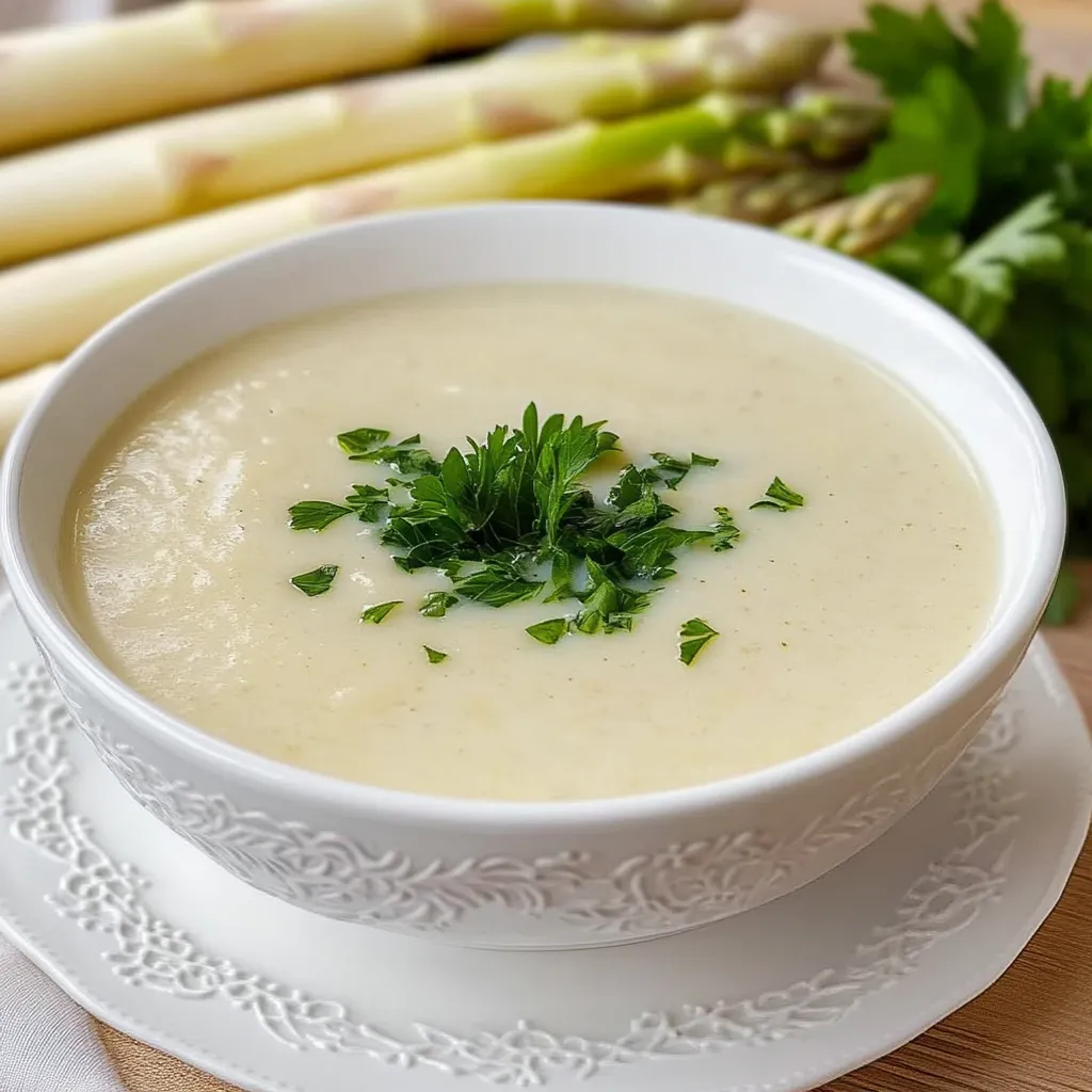 Klassische Spargelcremesuppe