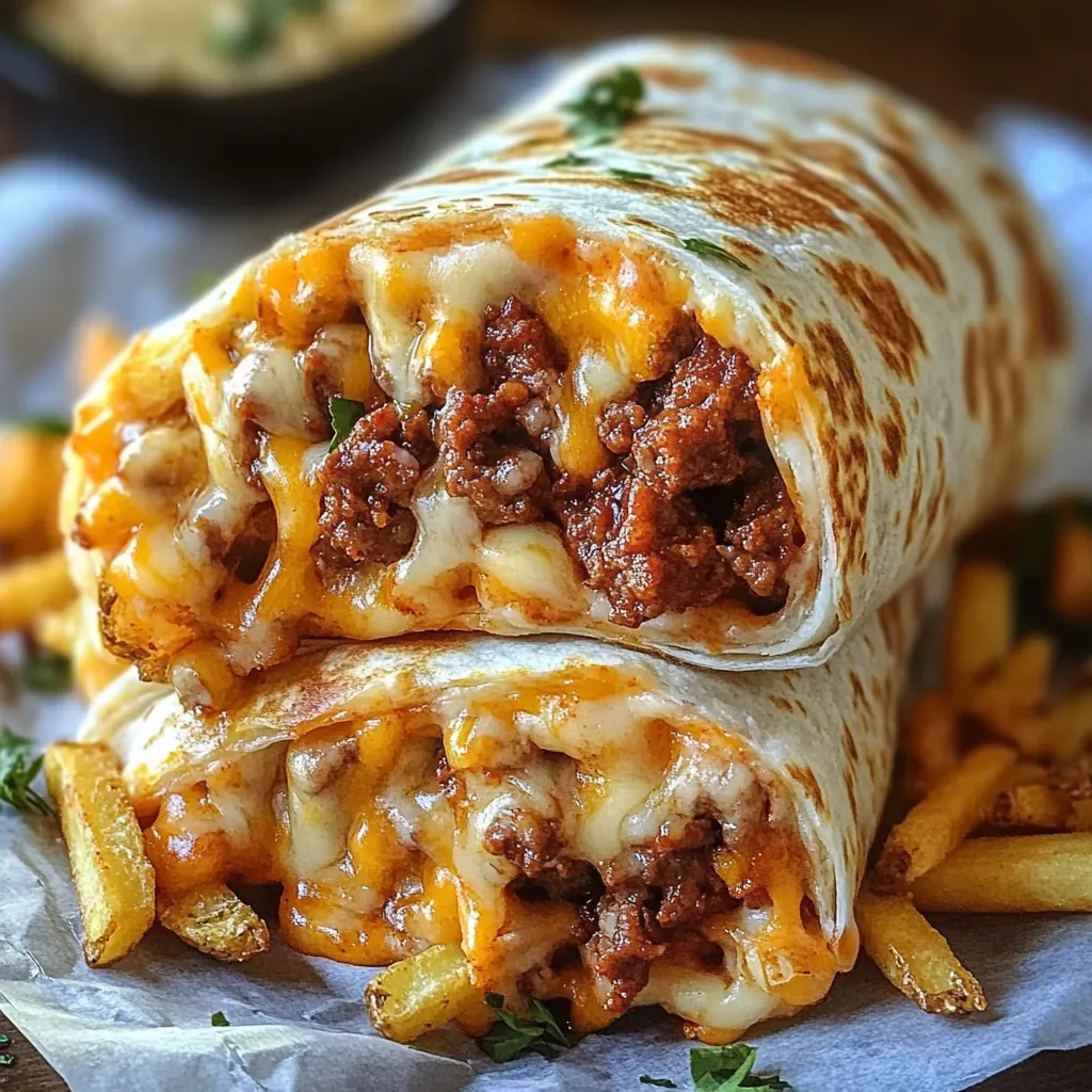 Beefy Cheesy Fries Burrito – Würziger Genuss im Wrap!