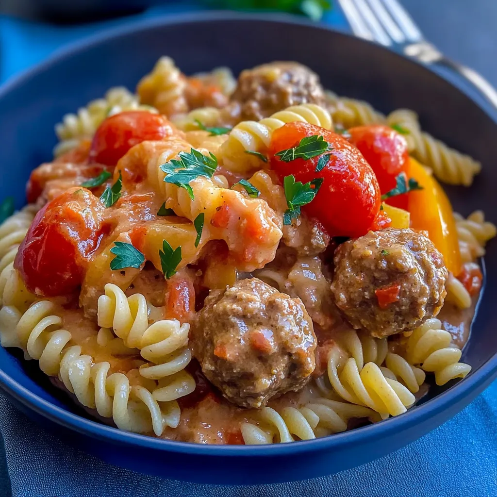 Fleischbällchen in Tomaten-Sahne-Soße – simpel, fix & lecker