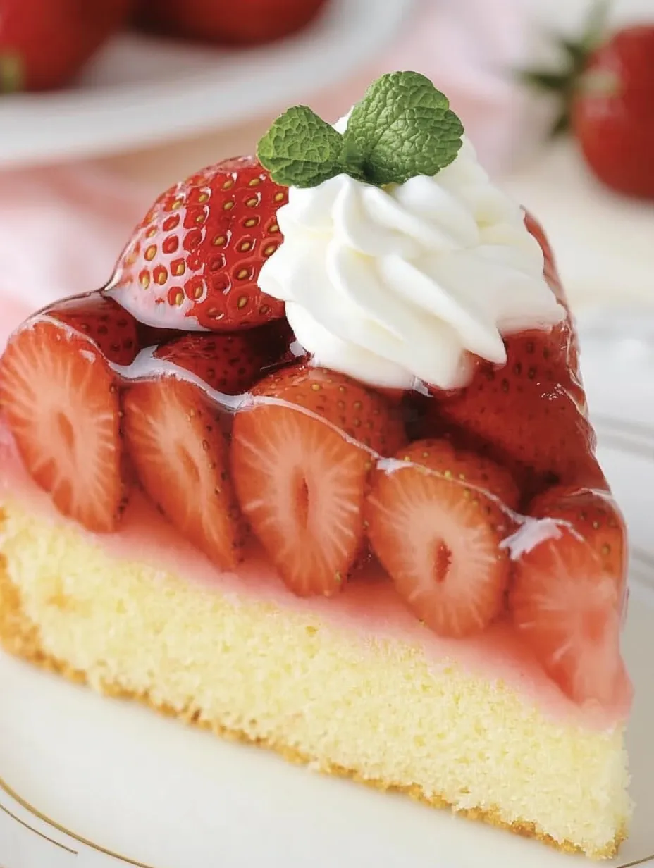 Saftiger Erdbeerkuchen auf knusprigem Boden