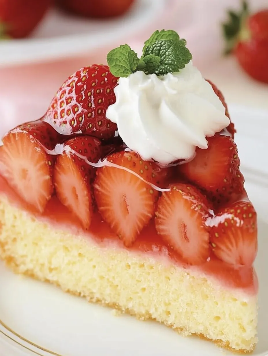 Leckerer Erdbeerkuchen mit weichem Teigboden