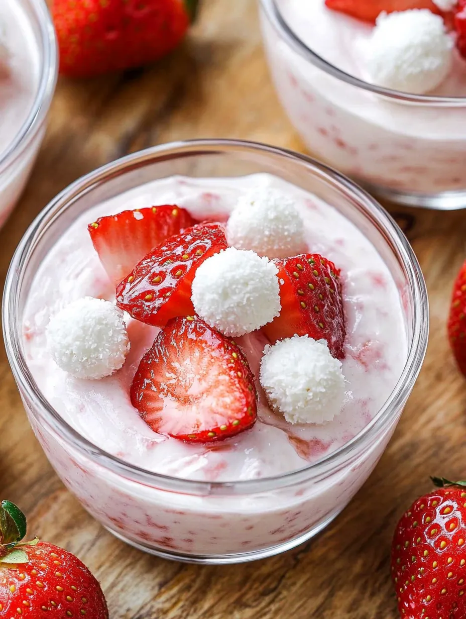Cremiges Erdbeer-Raffaello-Dessert – Leicht & Lecker