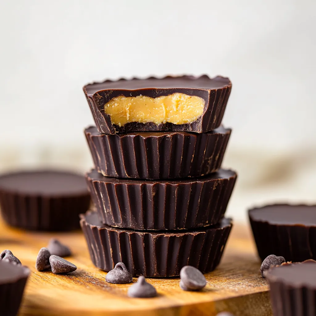 Gesunde Schoko-Erdnussbutter Cups
