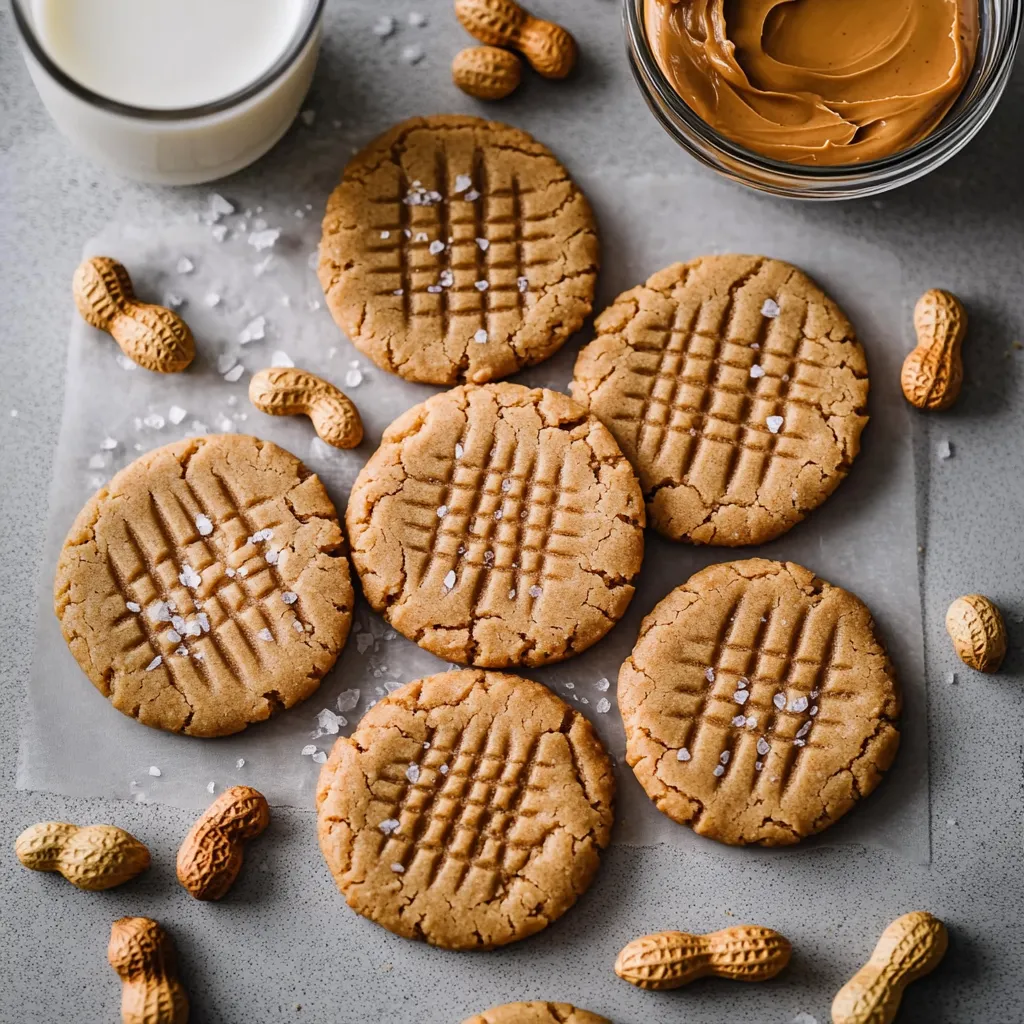 3 Zutaten Erdnussbutter Kekse