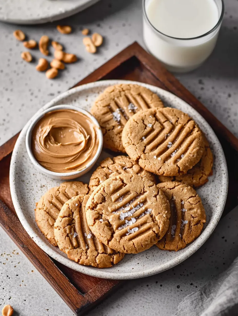 Einfache 3-Zutaten-Erdnussbutter-Plätzchen