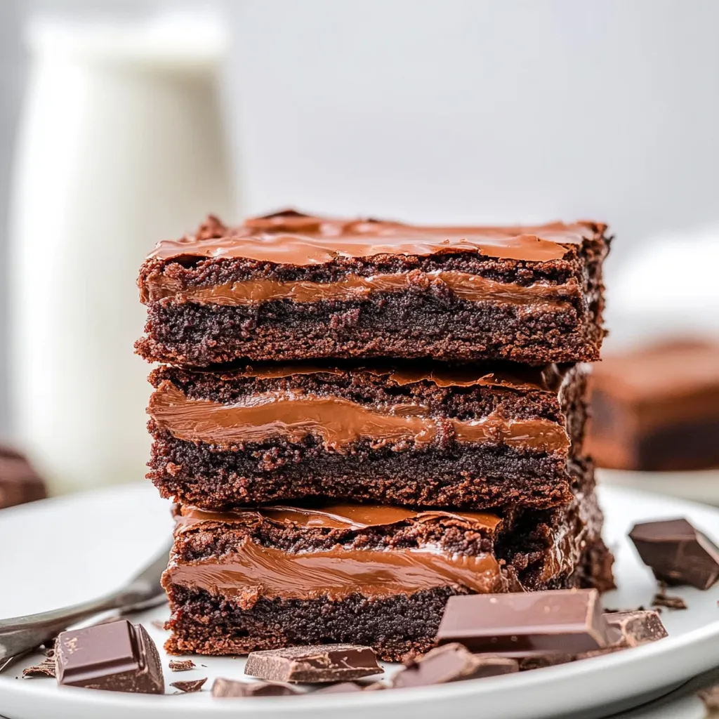 Nutella-gefüllte Brownies