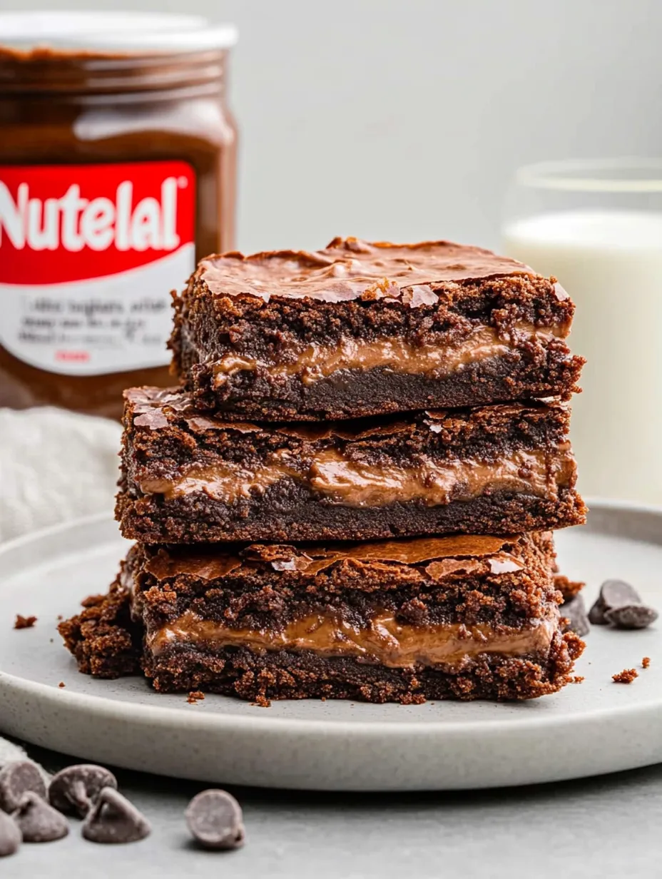 Klebrige Nutella-Brownies