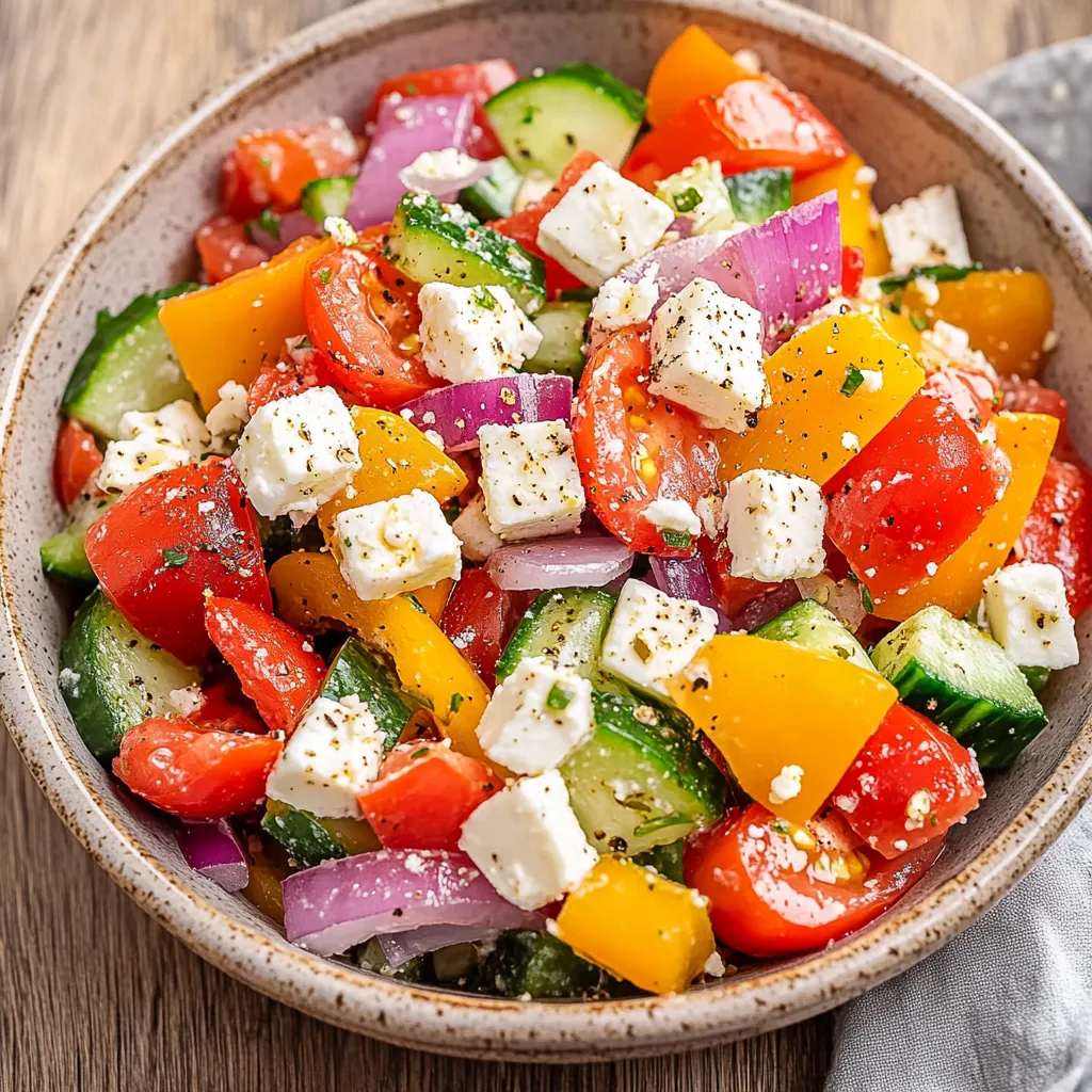Griechischer Bauernsalat – Einfaches Salat Rezept