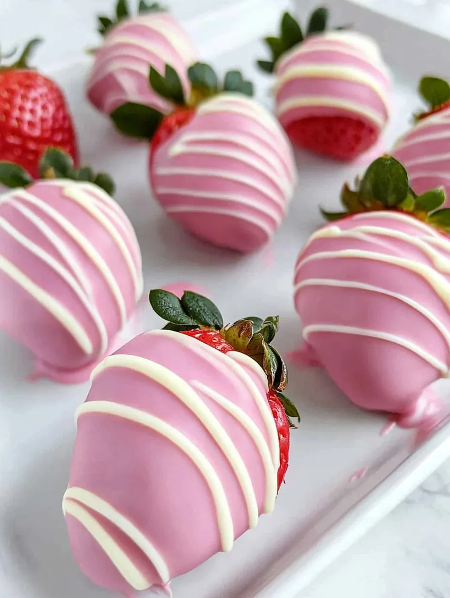 Elegante Pink-Erdbeeren