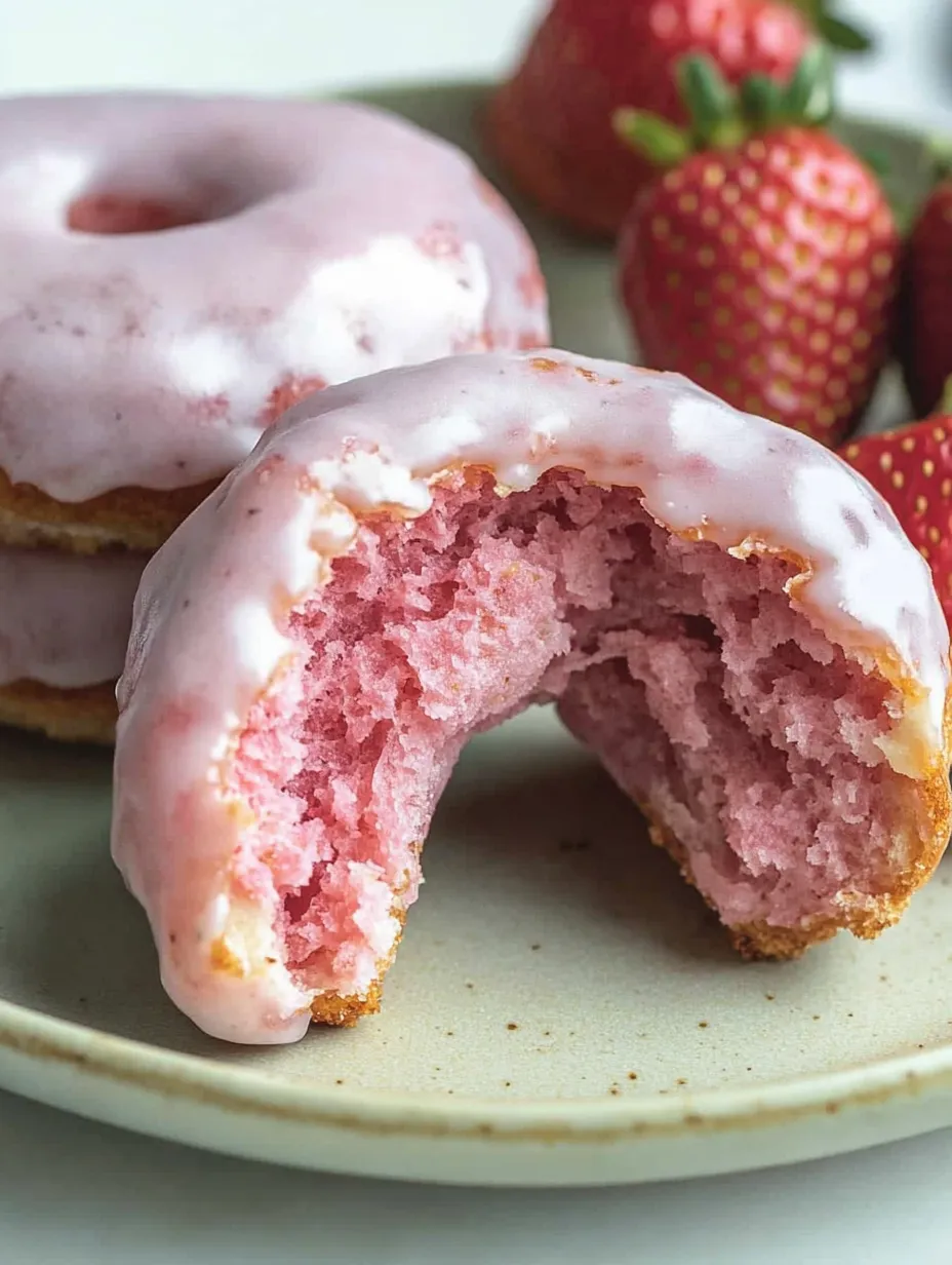 Hausgemachte Erdbeer-Traum-Donuts