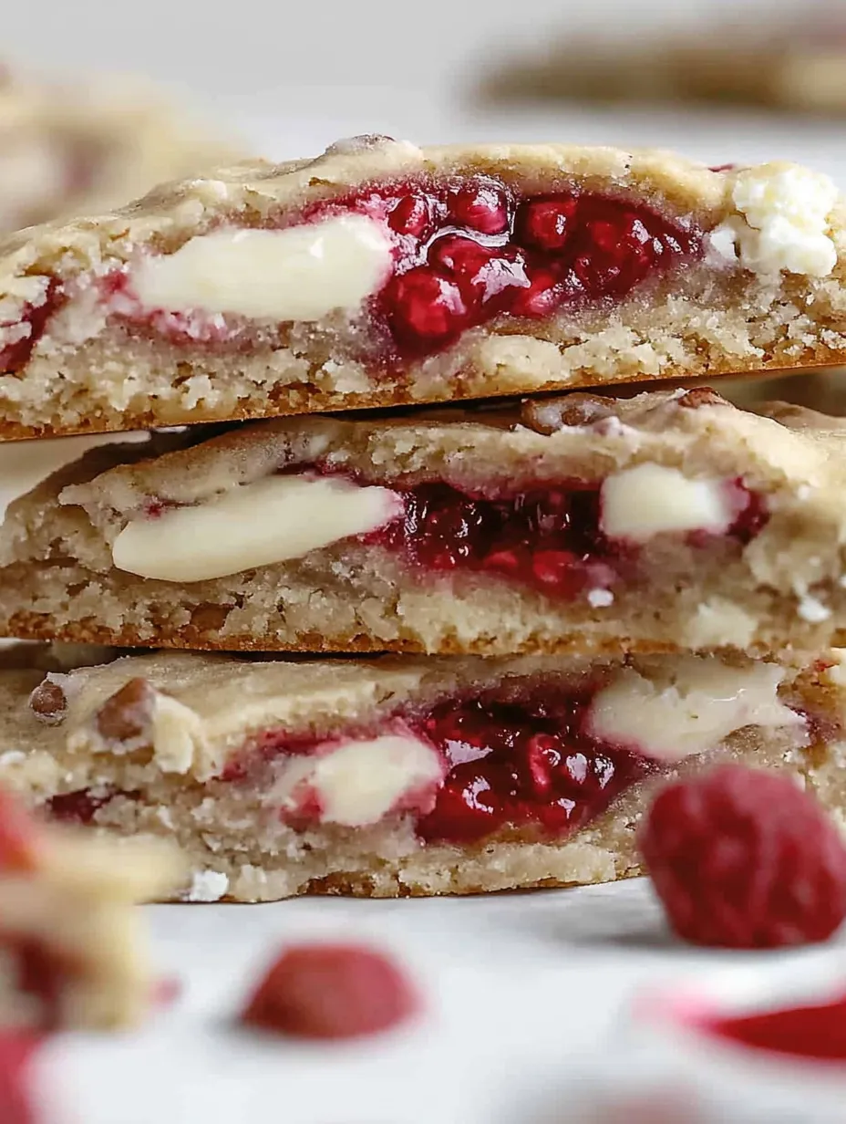 Weiche Weiße-Schokolade-Himbeer-Cookies