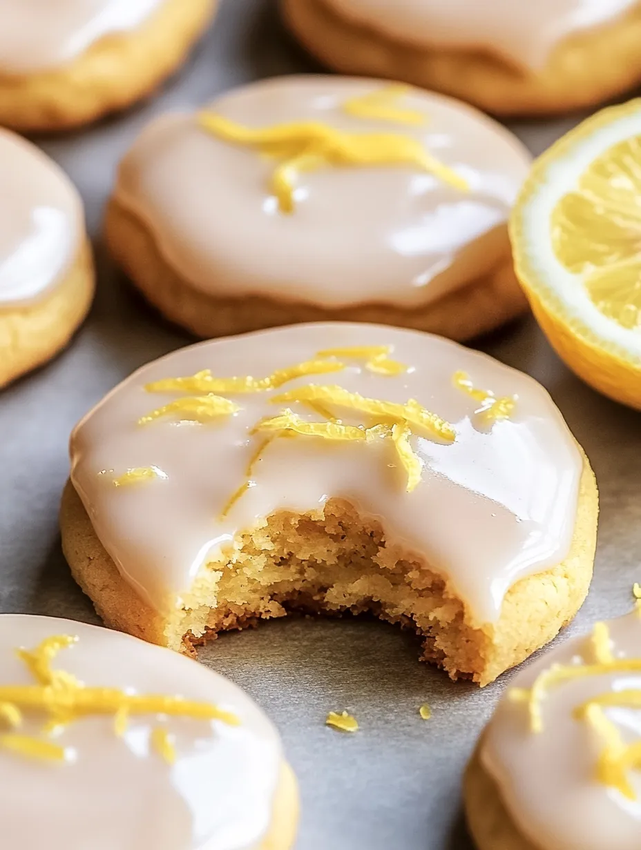Zitronig glasierte Schmelzplätzchen