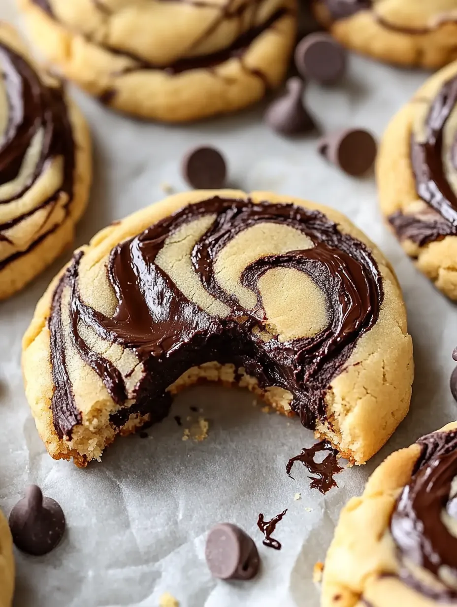 Fudgy Erdnussbutter-Marmor-Kekse