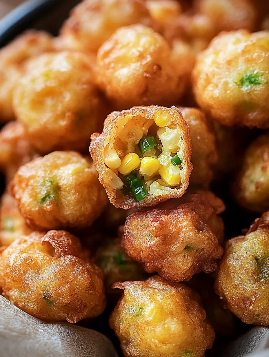 Große Nahaufnahme eines Corn Dogs.