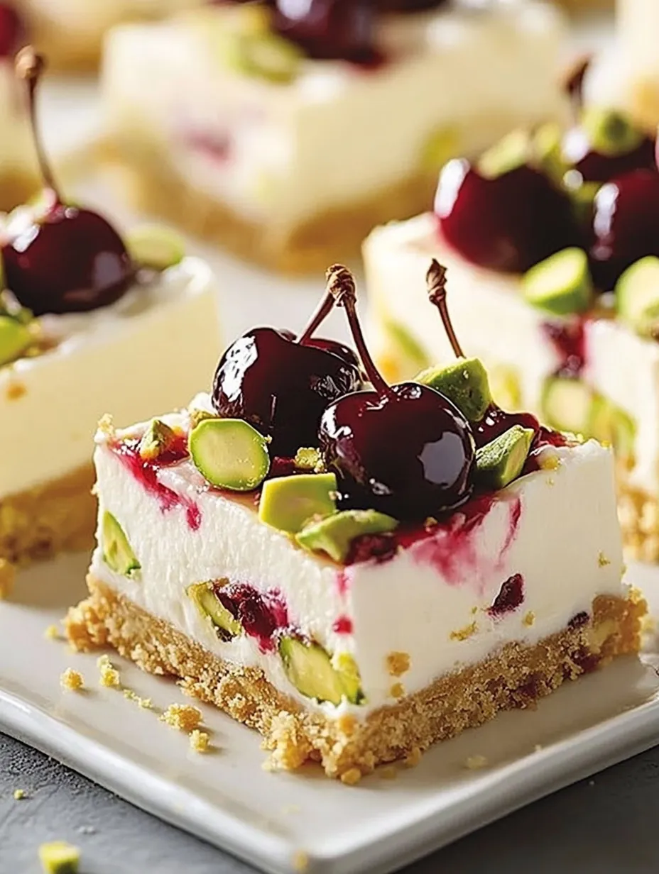 Ein Kuchenstück mit Kirschen oben drauf.