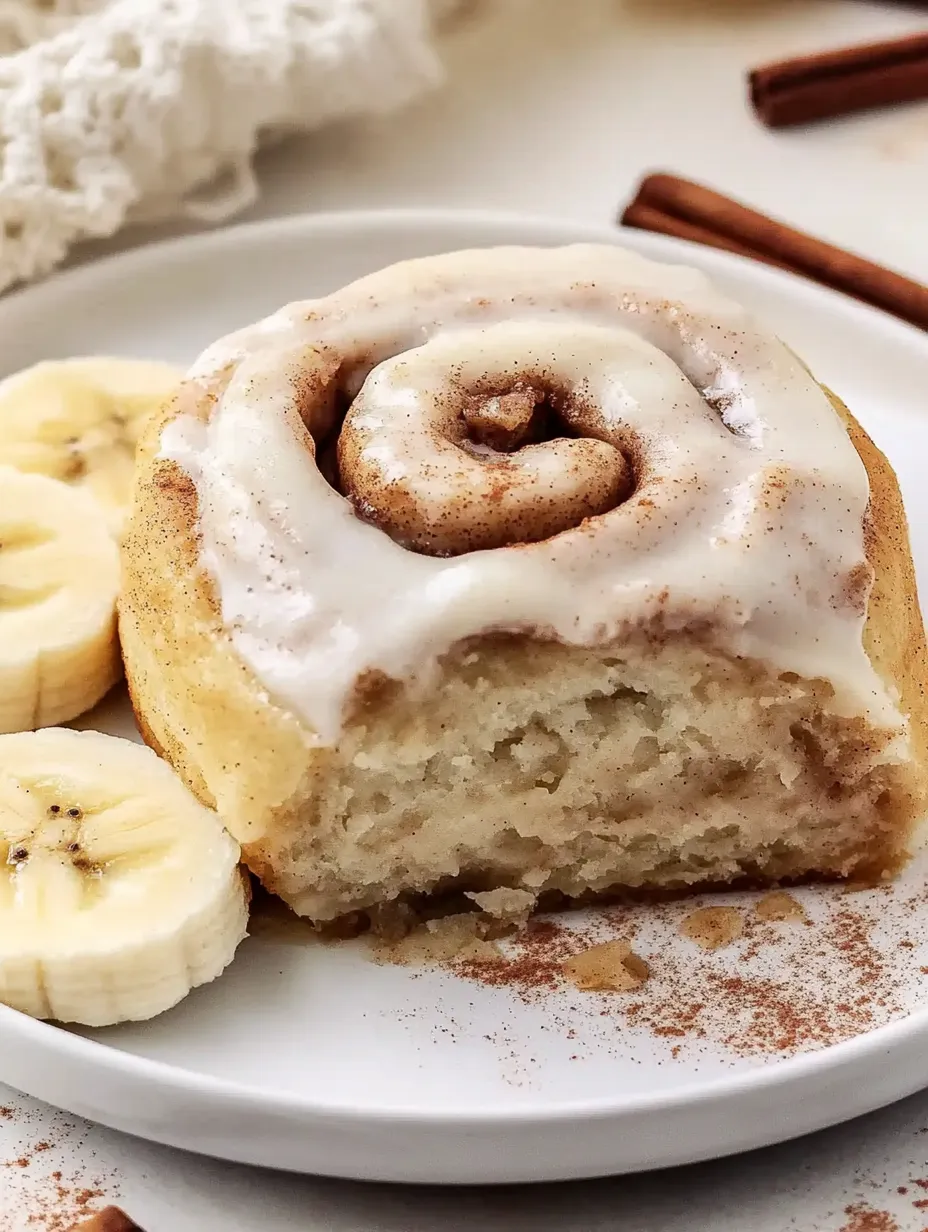 Ein Teller mit Banane und einer Schnecke.