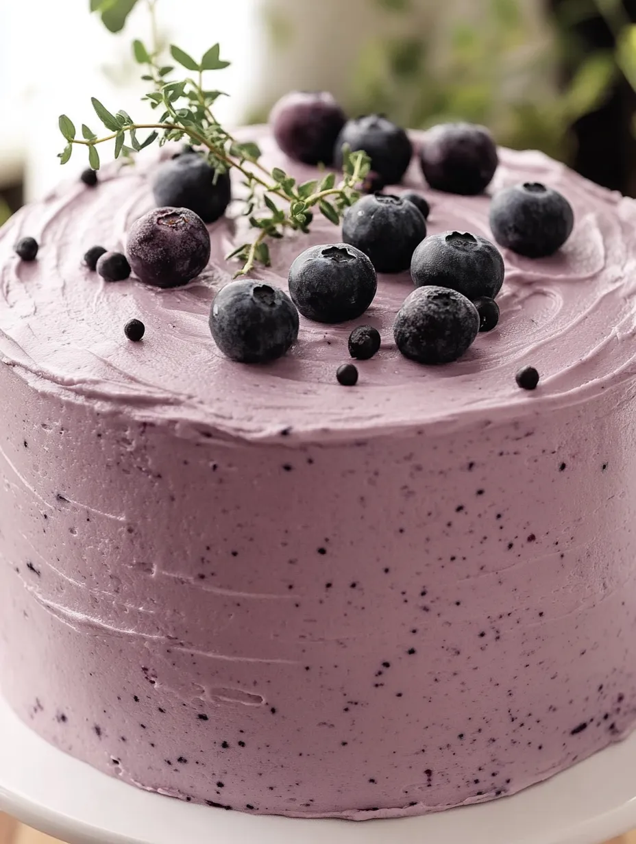 Ein Kuchen mit Blaubeeren oben drauf.