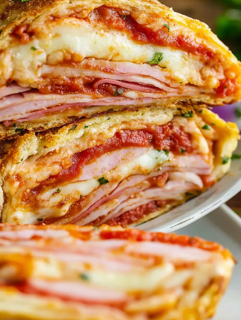 Ein Sandwich mit Fleisch und Sauce.