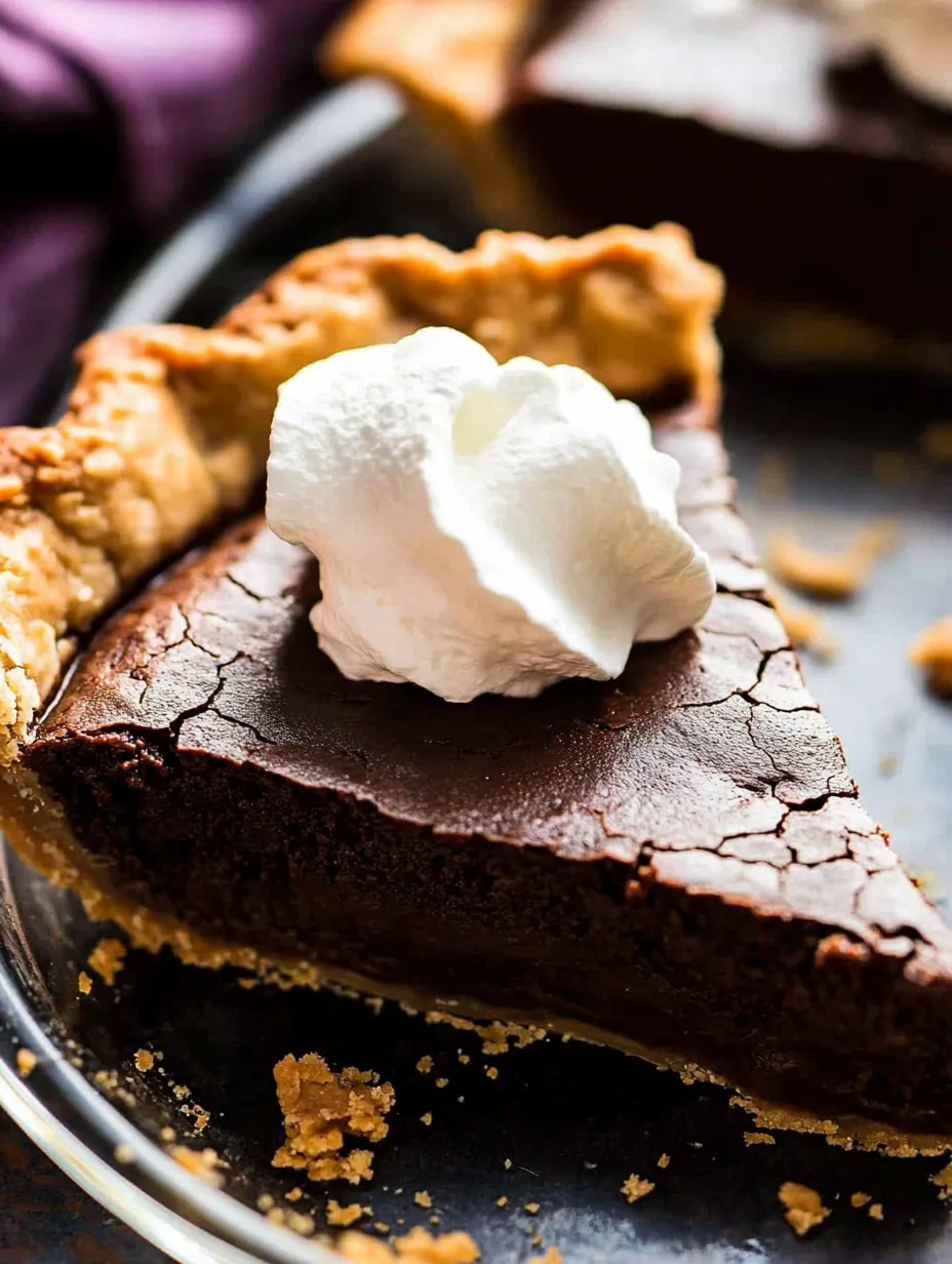 Ein Stück Schokokuchen mit Sahne obendrauf.