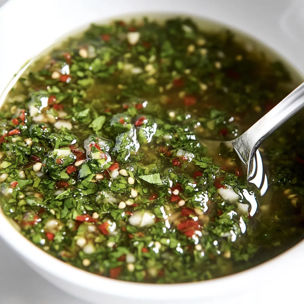 Eine Schüssel mit Suppe und grünem Gemüse.