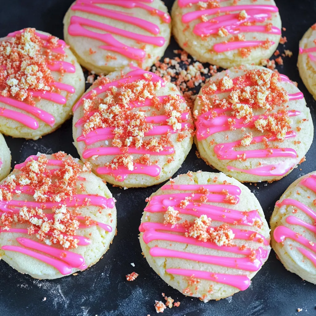 Cookies mit rosa Zuckerguss.