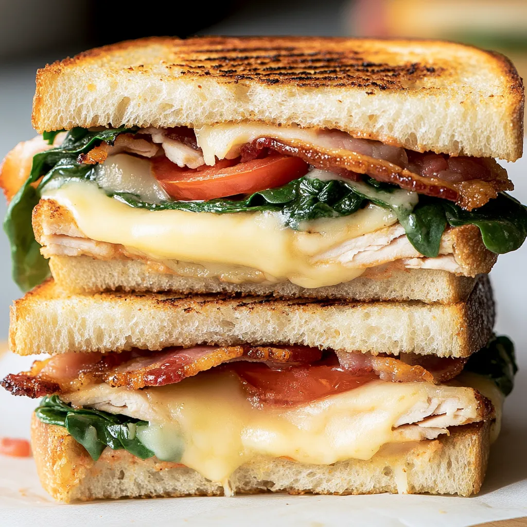 Sandwich mit Bacon und Tomate.
