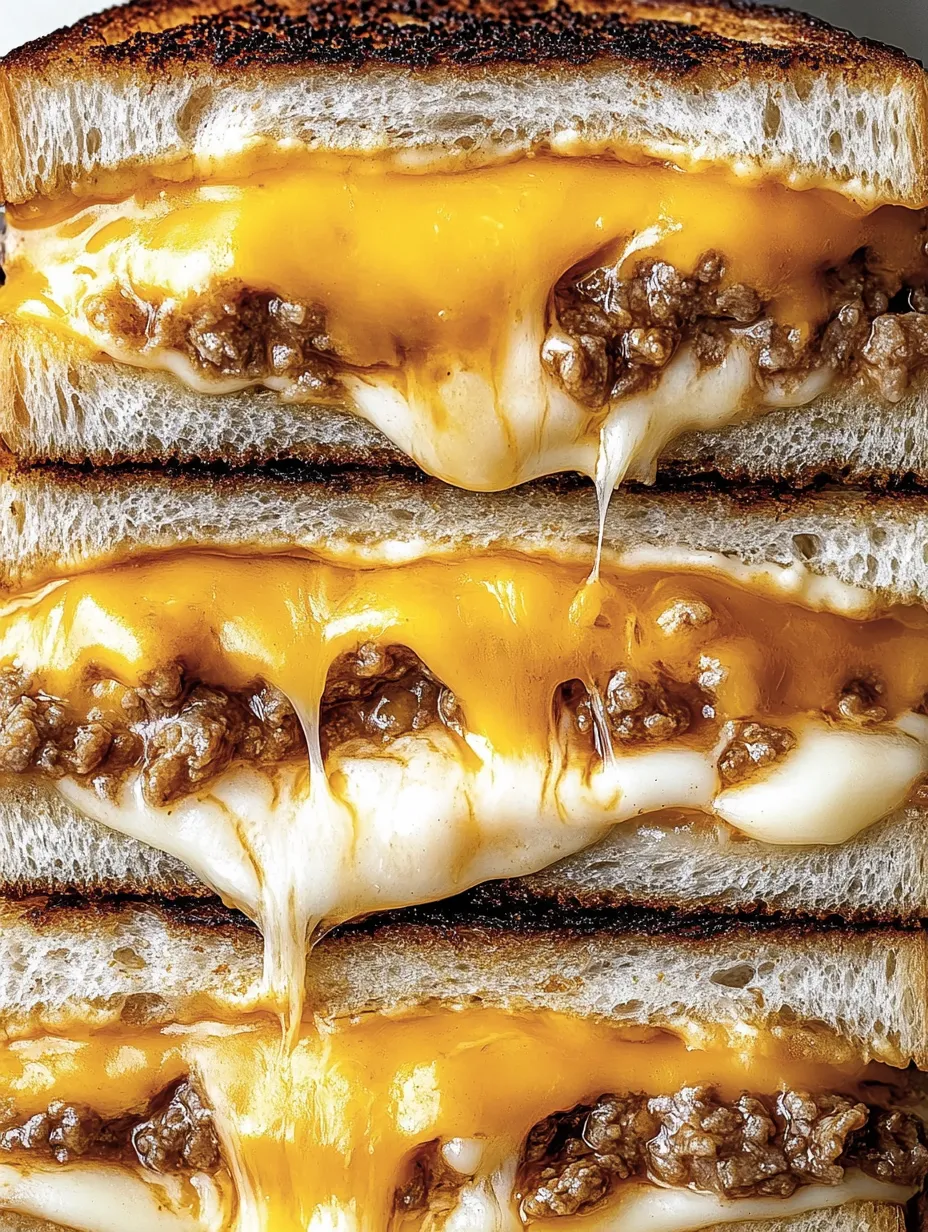 Ein Sandwich mit Käse und Fleisch.