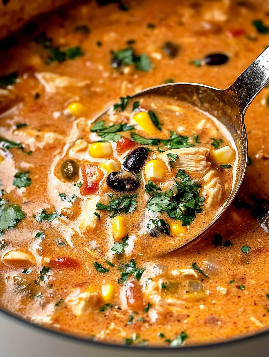 Ein Löffel steckt in einer Schüssel Suppe.