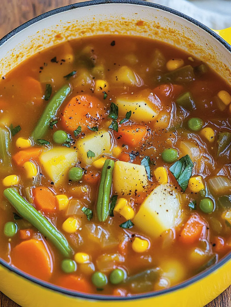 Eine Schüssel Gemüsesuppe.