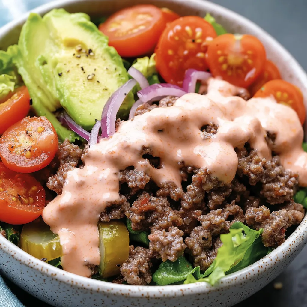 Eine Schale voll Salat, Fleisch und Gemüse.