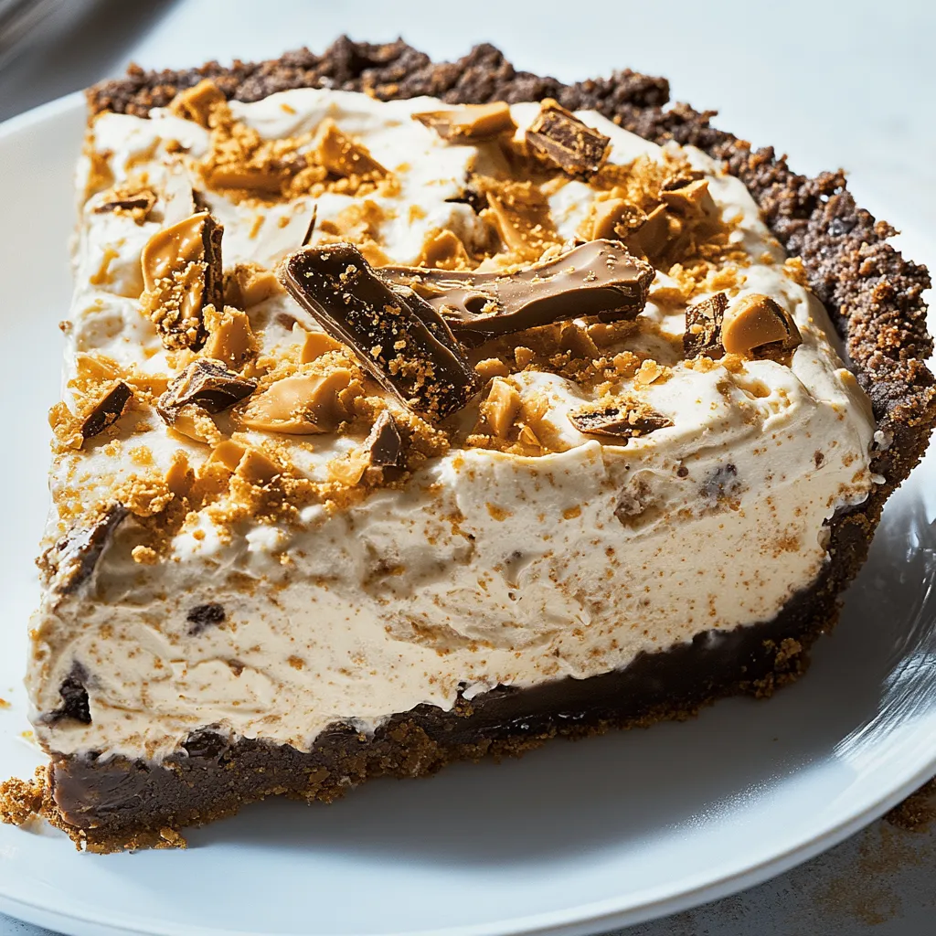 Ein Stück Kuchen mit Schokoladen- und Karamell-Topping.