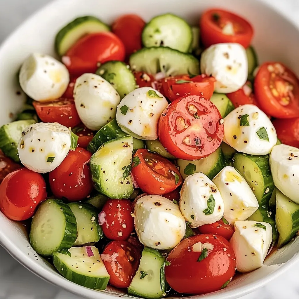 Bunte Schüssel mit Gemüse, Tomaten, Gurken und Käse.