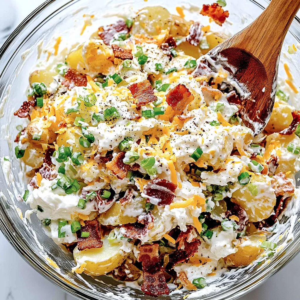 Eine Schüssel voller Salat mit einem Löffel darin.