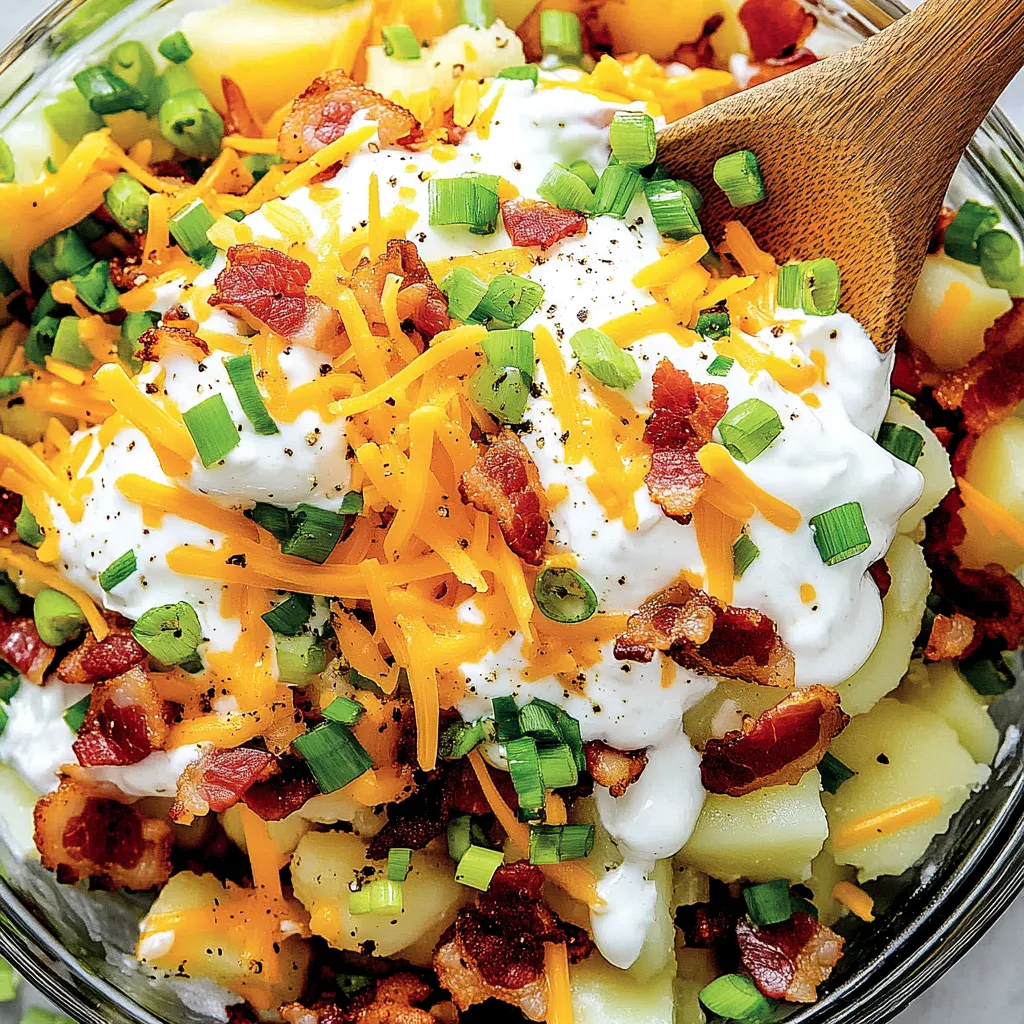 Schüssel mit Bacon und Käse.