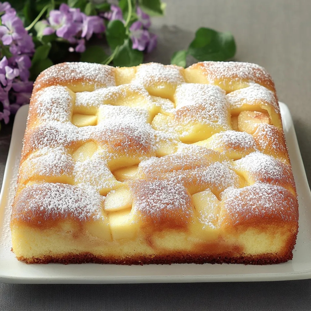 Auf einem weißen Teller liegt ein Kuchen mit Zuckerschicht.