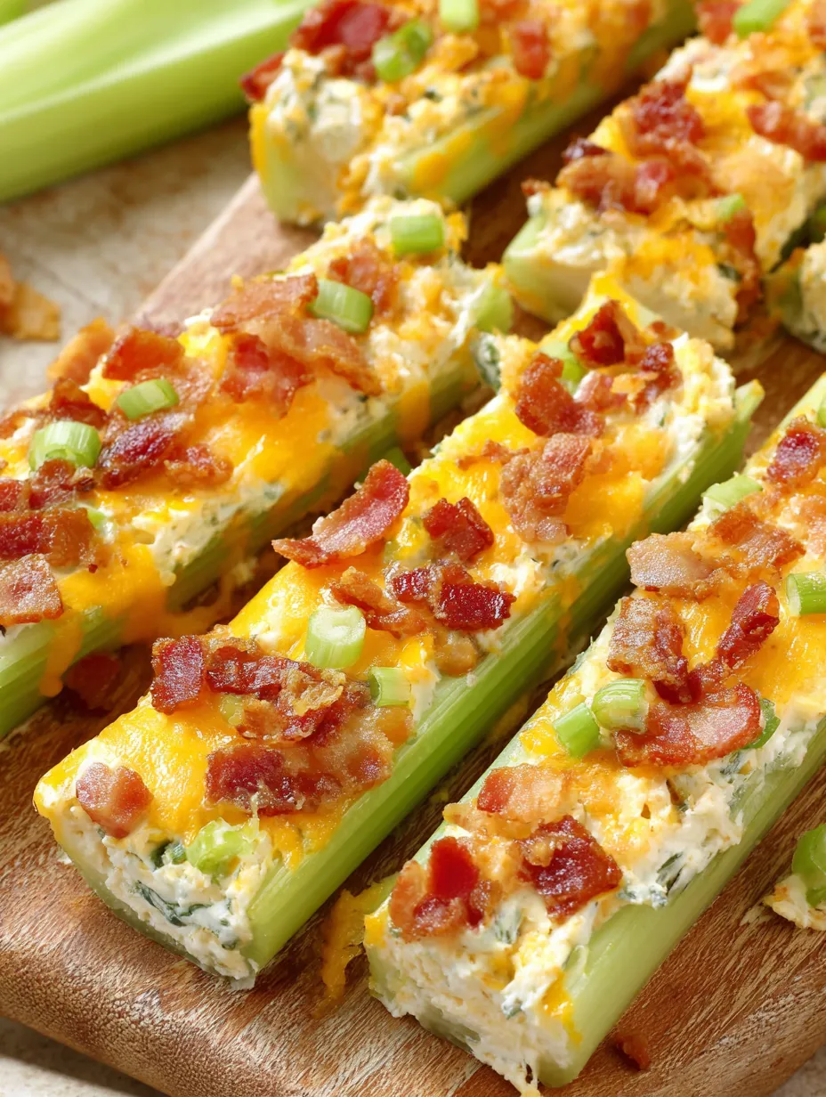 Cheddar Bacon Selleriestangen
