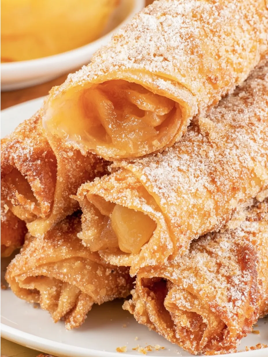 Pfirsich-Cobbler-Frühlingsrollen
