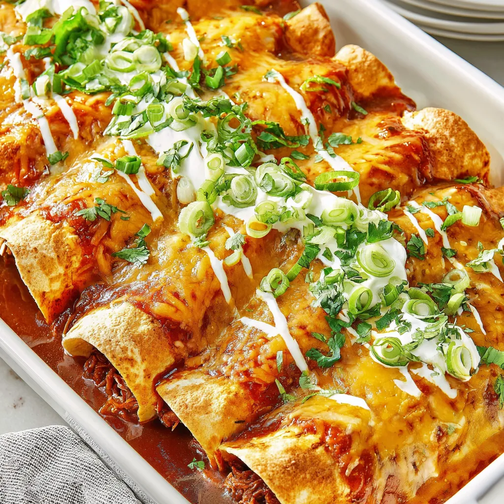 Gerollte Rindfleisch-Enchiladas